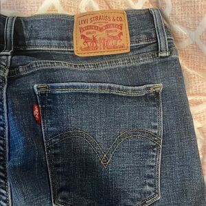 Levi's Blue Jeans with Classic Denim Texture and Authentic Wear Patterns